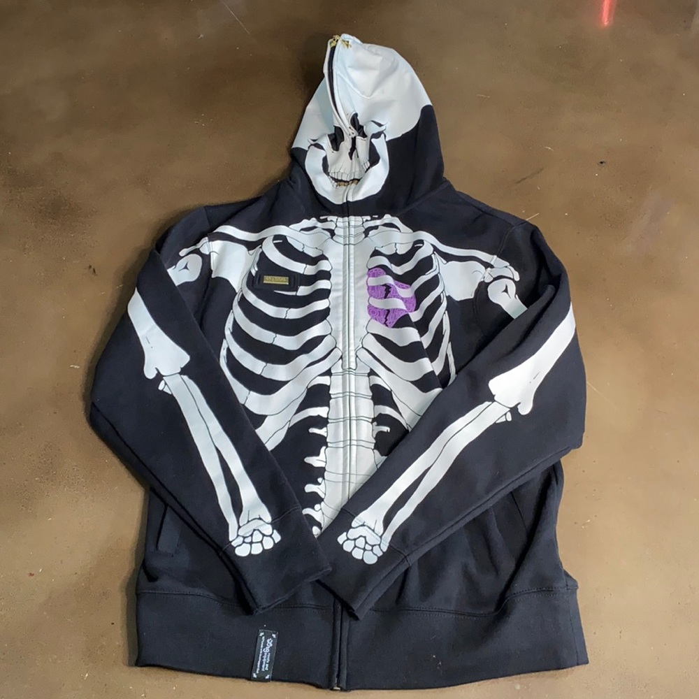 LRG SKELETON DEAD SERIOUS FULL ZIP HOODIE